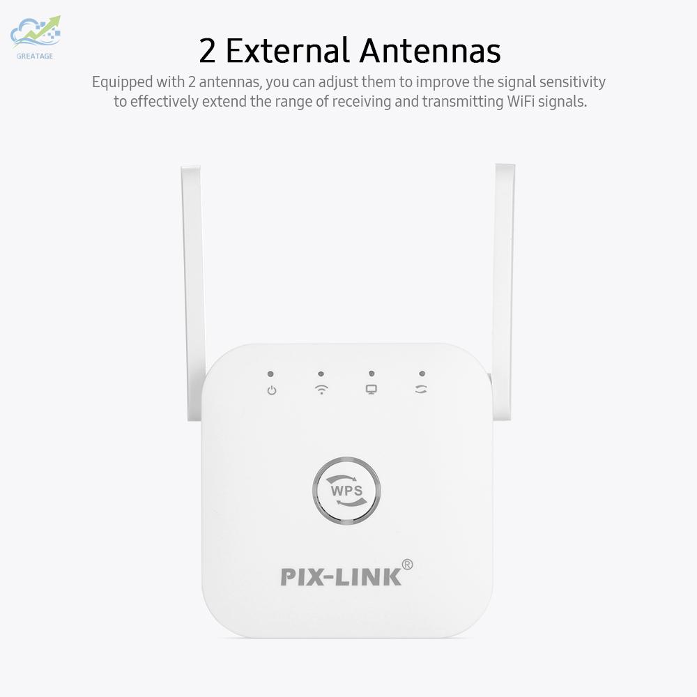 Thiết Bị Khuếch Đại Sóng Wifi 2.4g Gồm 2 Ăng Ten 300mbps | BigBuy360 - bigbuy360.vn
