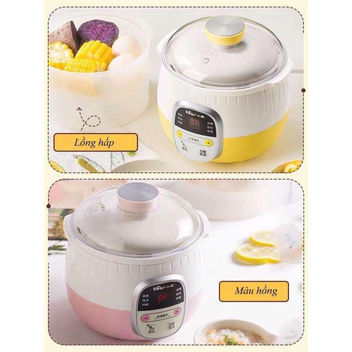 TTS2 NỒI NẤU CHÁO BEAR CHO BÉ KÈM LỒNG HAP (HÀNG CÓ SẴN) Sechu-9876