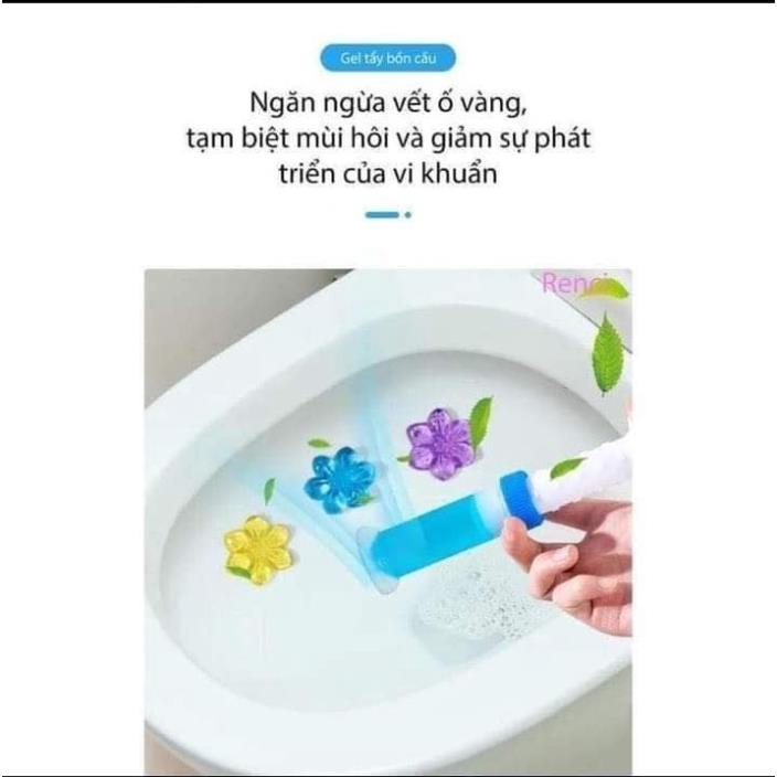 Gel thơm khử trùng bồn cầu gel khử mùi bồn cầu dạng thạch hình bông hoa với 6 mùi thơm cho toilet - Gia dụng Mai Chi