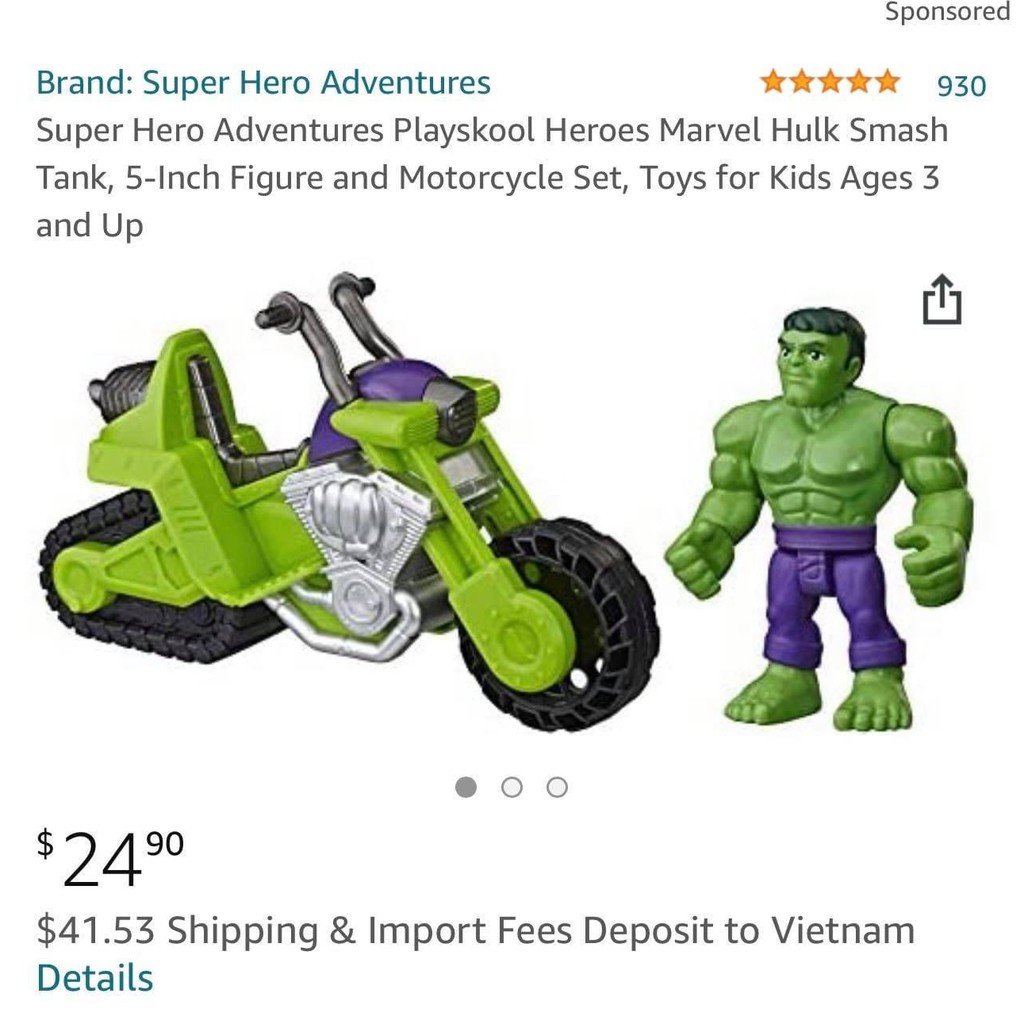Siêu xe máy Người Khổng Lồ Xanh - Hulk - Hàng chính hãng