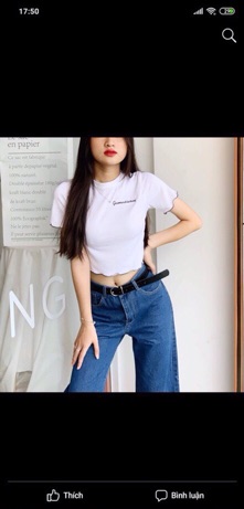 ÁO CROPTOP CUỐN BIÊN GUM