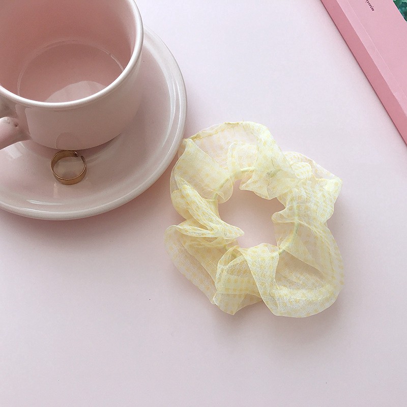 Dây Buộc Tóc Scrunchies Hoạt Tiết CARO -01