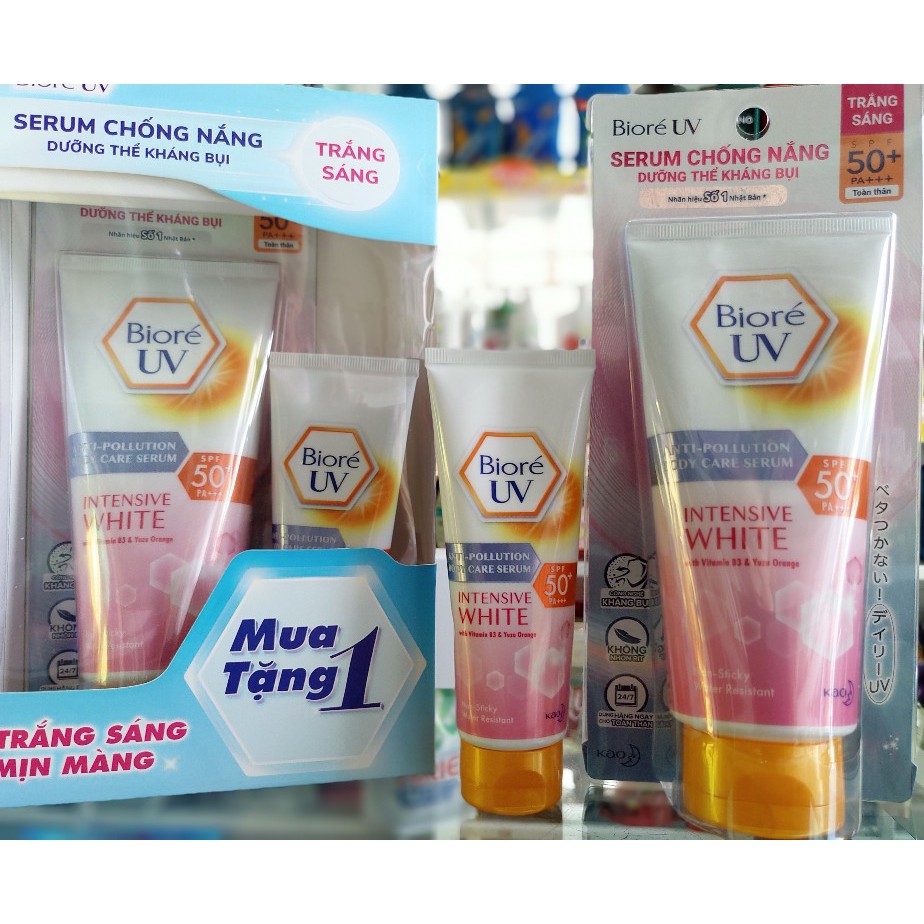 Mua 1 tặng 1: Serum Chống Nắng Kháng Bụi Trắng Sáng Biore SPF50/PA+++ 150ml - Tặng típ 50ml cùng loại