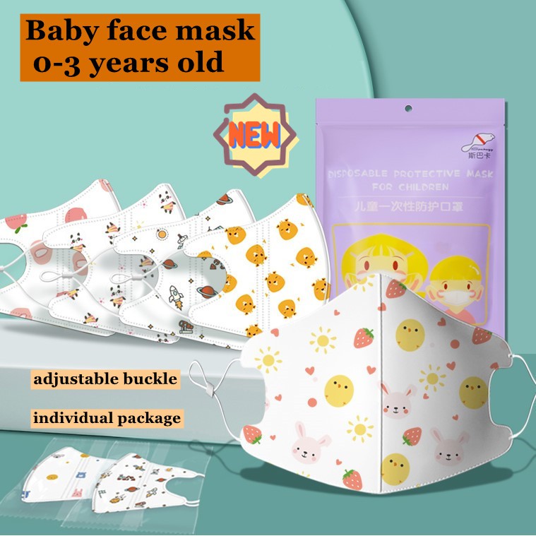 10pcs 0-3years old baby mask kf94 baby Masks 4-ply infant Face Mask Kid Face Mask 4 layers Disposable Children Face Mask | BigBuy360 - bigbuy360.vn