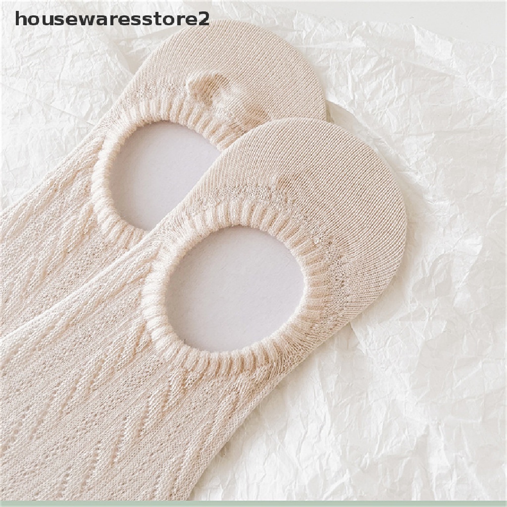 [housewaresstore2] Vớ Thuyền Phối Lưới Silicone Vô Hình Màu Trơn Thoáng Khí Chống Trượt Mùa Hè Cho Nữ
