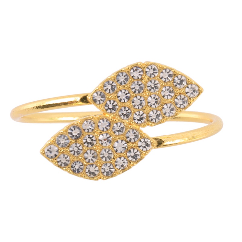 Vòng Giữ Khăn Ăn 12 Chiếc Nhẫn Bằng Kim Loại Màu Vàng Trang Trí Bàn Tiệc Cưới