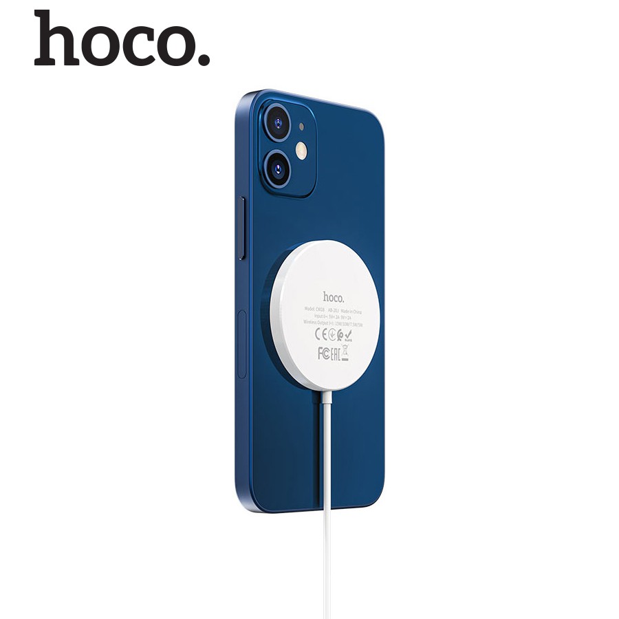 Đế sạc không dây Hoco CW29 sạc nhanh 15W, hỗ trợ sạc cho nhiều thiết bị có tính năng không dây, từ tính nam châm, 1m