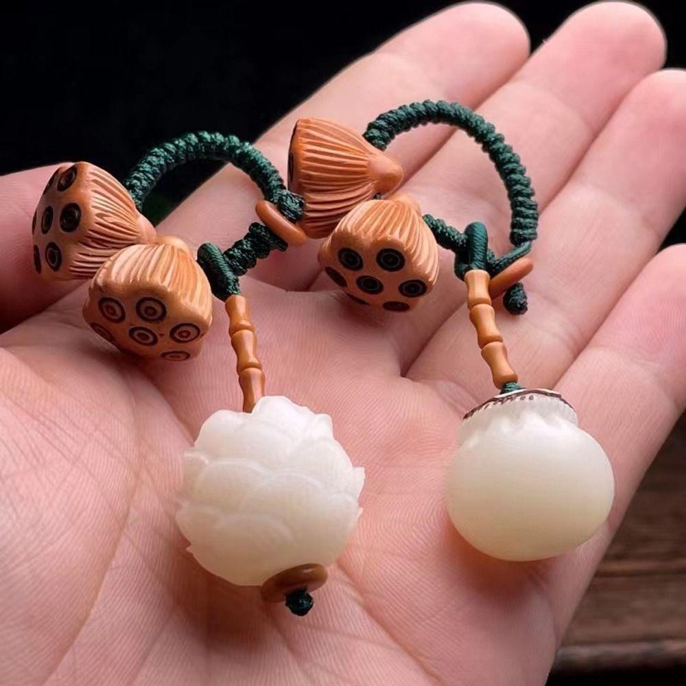 Móc Điện Thoại Di Động Unisex Mặt Hoa Sen Hạt Bồ Đề