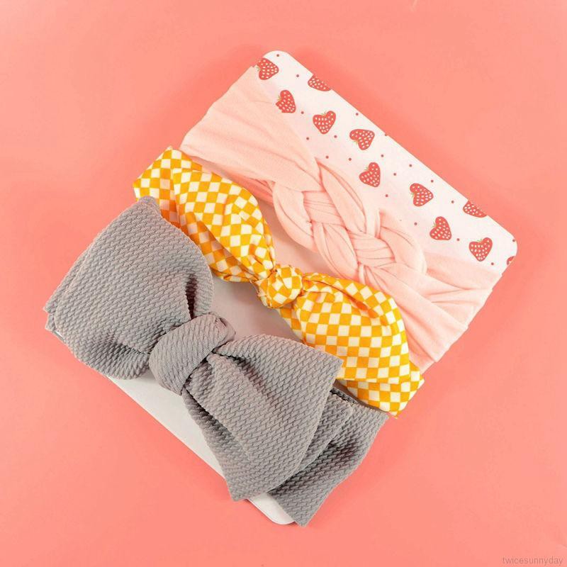 Bộ 3 băng đô cài tóc hình nơ thời trang dễ thương cho bé gái