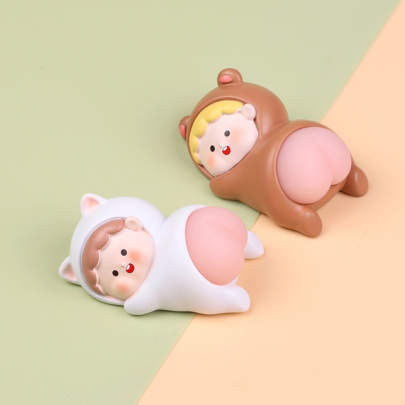 Mô hình silicon mông em bé co giãn xả stress đáng yêu làm quà tặng bạn bè, người thân, trang trí bàn học, góc  học tập-R