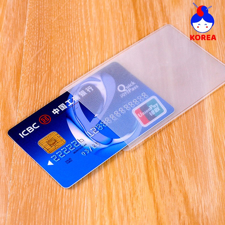 Combo túi nhựa bảo vệ thẻ ngân hàng, thẻ thang máy, card visit, bằng lái xe, thẻ sinh viên Gia Dung KOREA