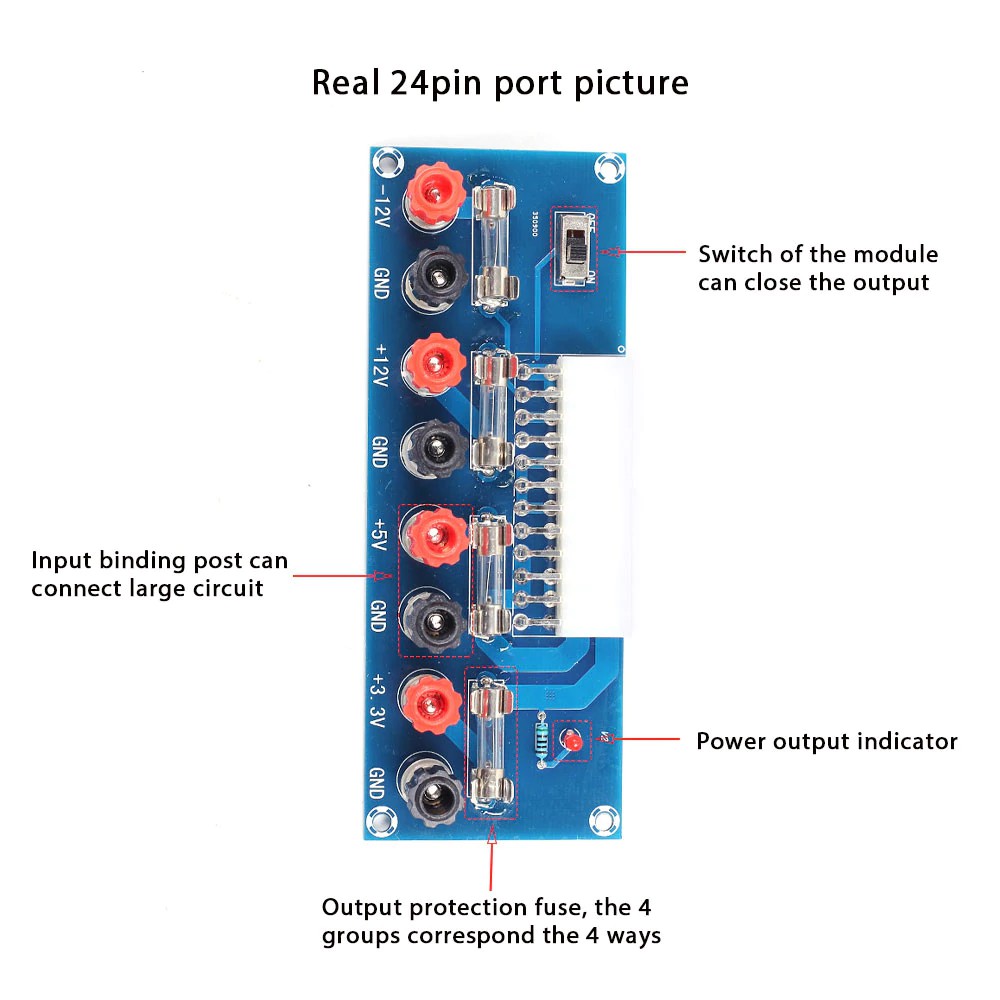 Bảng Mạch Chuyển Đổi Nguồn Điện Atx 24pin Xh-M229