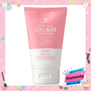 Sữa Rửa Mặt Tạo Bọt Dưỡng Trắng, Săn Chắc Da SCENTION Pink Collagen BEAUTY BUFFET Randiant & Firm 100ml -  Thái Lan