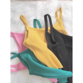 Áo dây croptop thun gân QC