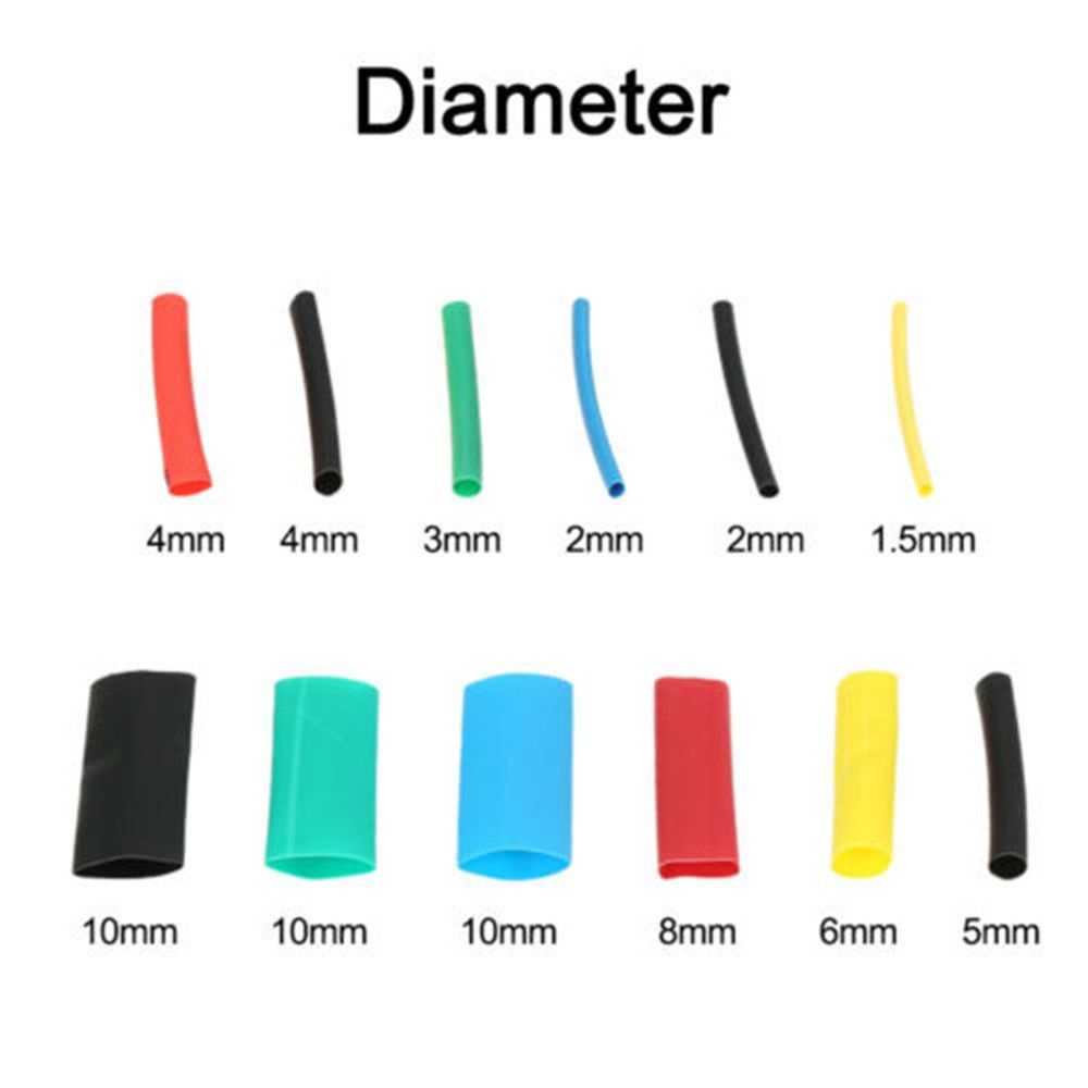 Set 530 Ống Co Nhiệt 2: 1 Nhiều Màu Kèm Hộp Đựng Tiện Dụng
