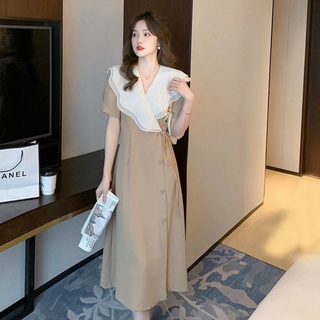 Đầm váy đi tiệc cổ bèo trắng (kèm hình thật)