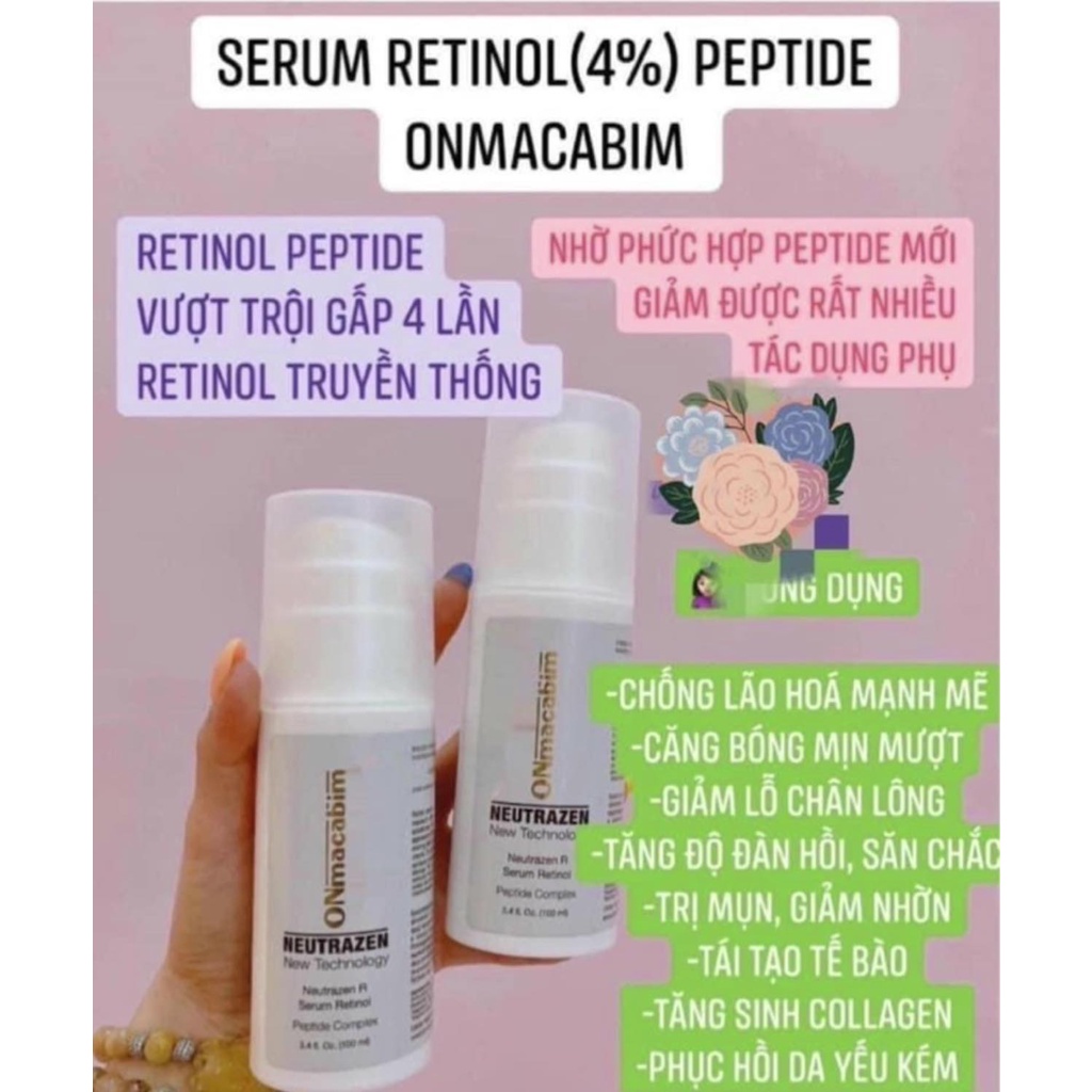 SERUM DƯỠNG DA CHUYÊN SÂU RETINOL 4% ONMACABIM NEUTRAZEN R 15ML CHÍNH HÃNG - 12615