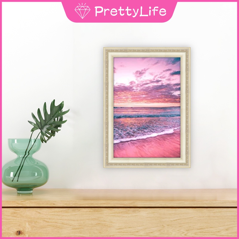 Set tranh đính đá 5D hình cảnh biển trang trí nhà cửa DIY kích thước 30*40cm