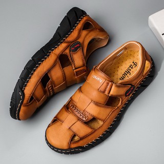 Large size 38-48 Fashion Good summer men's shoes Breathable cowhide shoes Cowhide waterproof waterproof