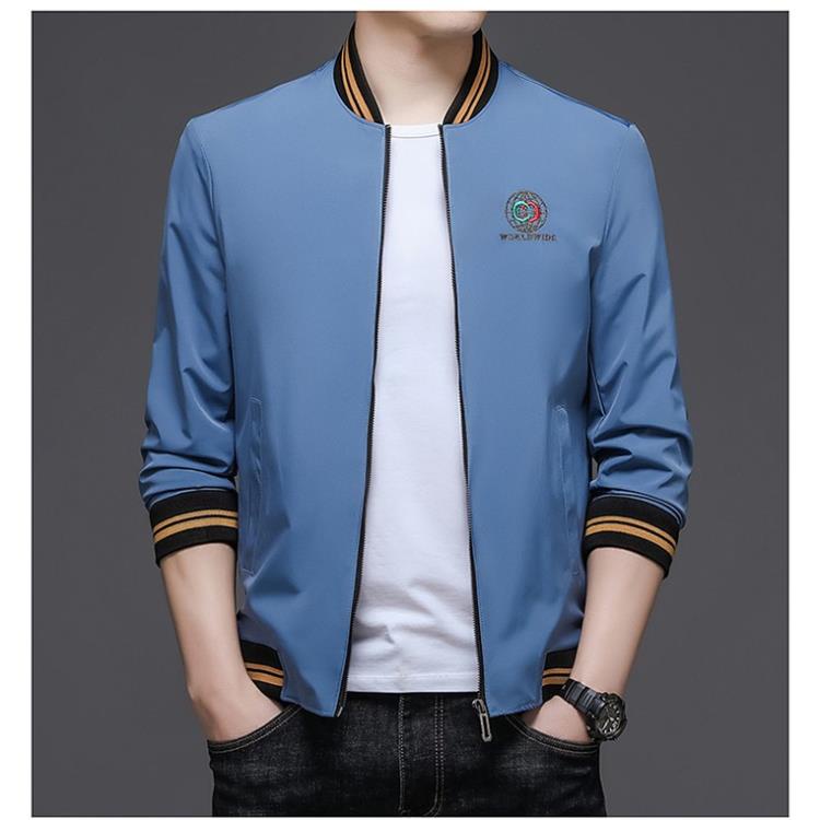 Áo khoát dù vải dày 2 lớp bomber logo cá tính cá tính-A1002