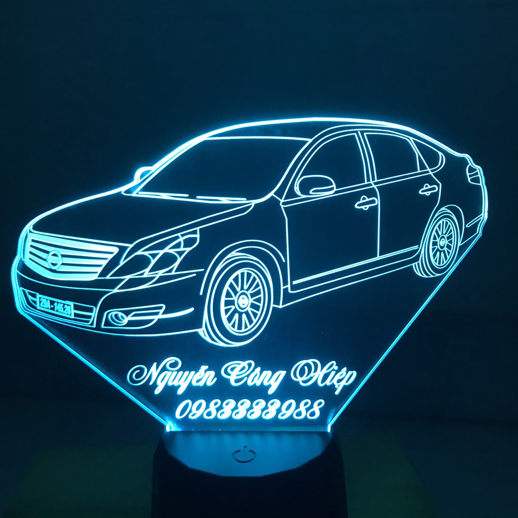 Đèn để taplo ô tô hình xe Nissan, quà tặng sinh nhật, nhận vẽ thiết kế tất cả các loại xe theo yêu cầu