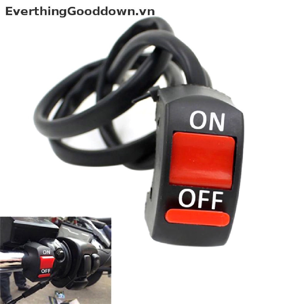 Everthinggooddown Công Tắc Bật / Tắt Đèn Gắn Tay Lái Xe Máy ATV