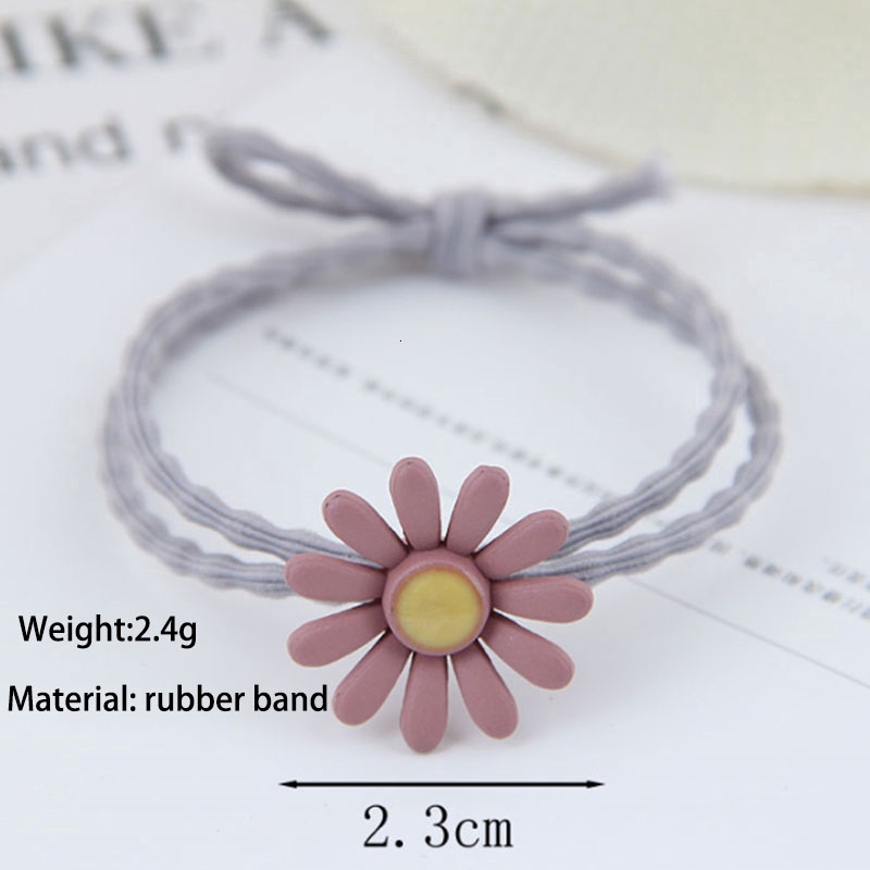 New Tiara Hair Jewelry,Korean Daisy Flower Elastic Rope,Hairband Tied Hair Ponytail Holder,daisy flower hair rubber band