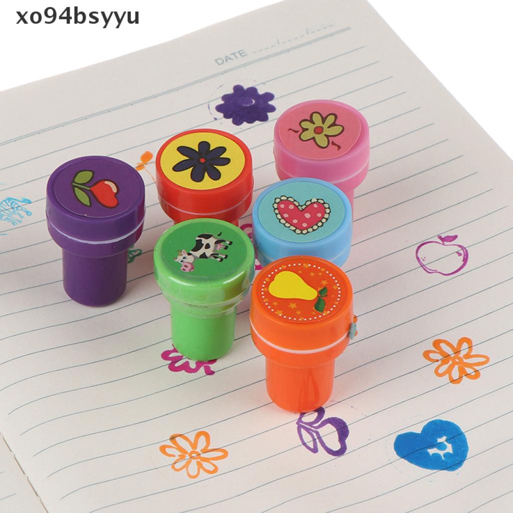Set 5 Con Dấu Đồ Chơi Bằng Cao Su Hoạt Hình Tự In xo94bsyyu