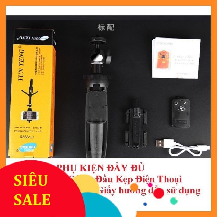 Gậy Chụp Hình Kiêm Tripod 3 Chân Đa Năng YT 9928 CHÍNH HÃNG YUNTENG