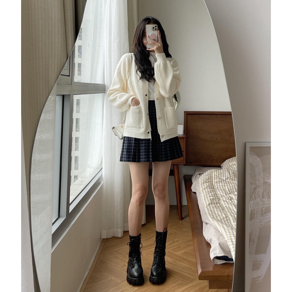 [Mã 2611THTRANG100K hoàn 10% xu đơn 99K] Cardigan len mịn khuy màu 6992 | BigBuy360 - bigbuy360.vn