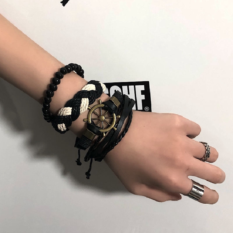 Vòng tay dây bện phong cách Harajuku thời trang 22157