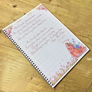 Sổ hoa viết chữ đẹp Hà Thanh (Khổ A4, 100 trang ô li đứng 3mm)