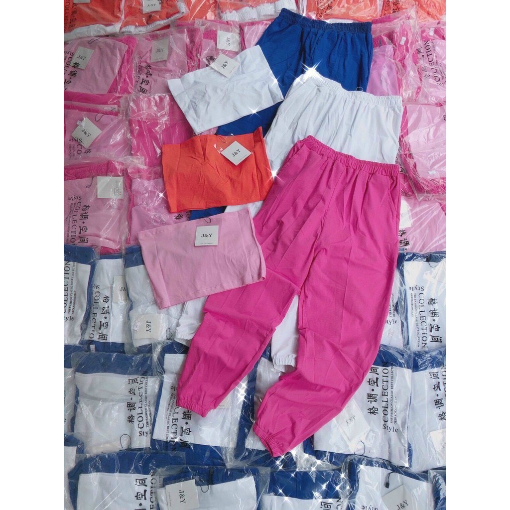 sét thun borip xịn áo ống phối quần dài ống côn thời trang cá tính m5345 | BigBuy360 - bigbuy360.vn