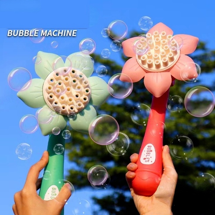 Súng bắn bong bóng xà phòng 23 nòng, hoa hướng dương Đồ chơi Máy bong bóng, Đồ chơi thổi bong bóng điện,đồ chơi trẻ em siêu HOT