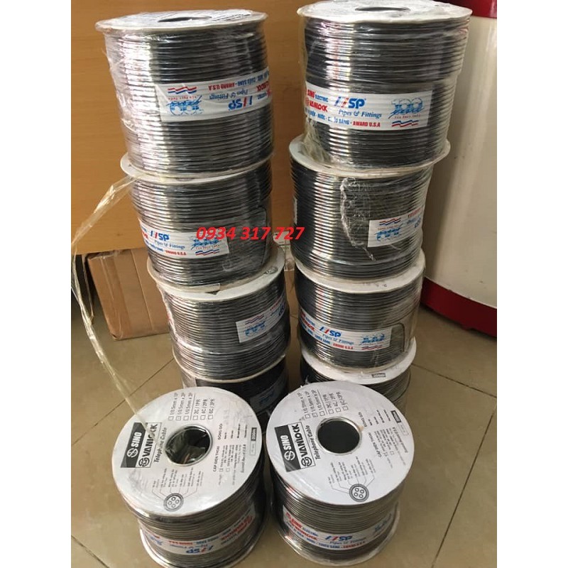 Dây, Cáp điện thoại Sino 2 đôi, 4 lõi cao cấp ZALO: 038.213.9657 FULL VAT