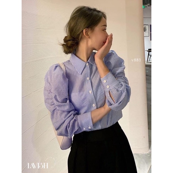 Áo sơ mi nữ tay bồng,công sở B-A-M STORE
