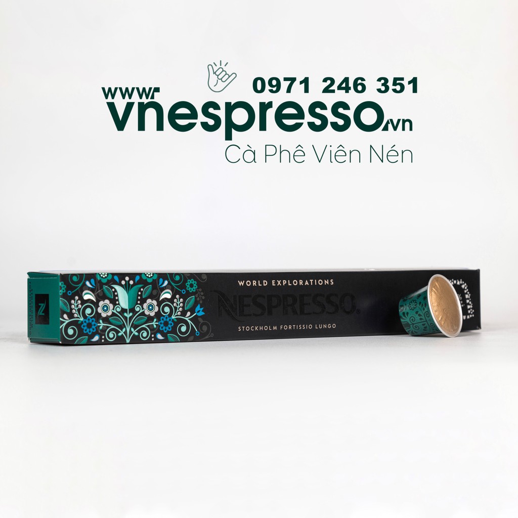 Viên nén cà phê Nespresso dòng LUNGO - Nespresso World Explorations - Định dạng dài - Hộp 10 viên