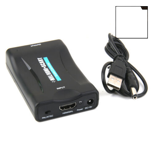 helsinki USB HDMI-compatible Male Lead to SCART Composite Video Converter Adapter with USB Cable