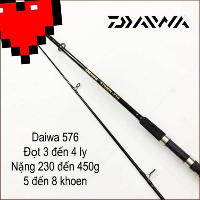 cần câu 2 khúc rỗng dài 2m7 DAIWA cần tải cá 10kg y hình giá rẻ giảm giá sele y hình