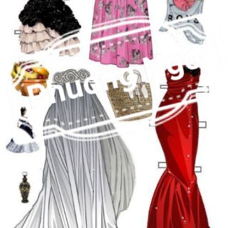 Quần áo búp bê giấy