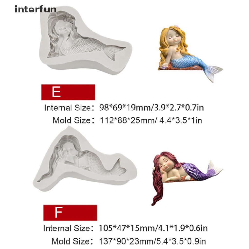 Khuôn silicone làm bánh tạo hình nàng tiên cá 3D độc đáo