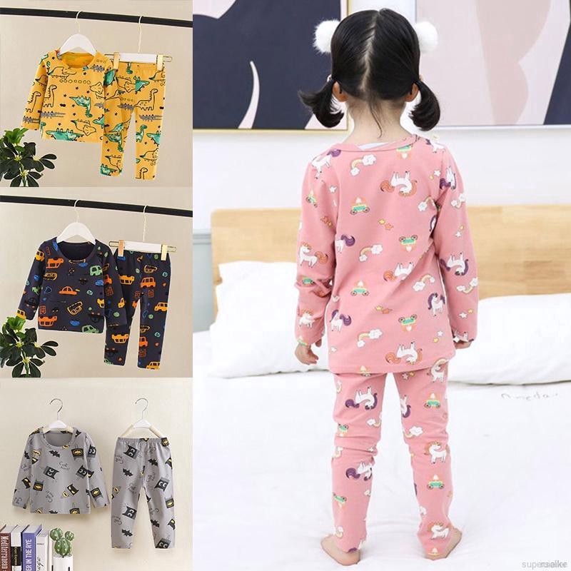 ruiaike  Baby Boys Girls Pajamas Set Children Cotton Homewear Pyjama Sleepwear Nightwear Clothes Set