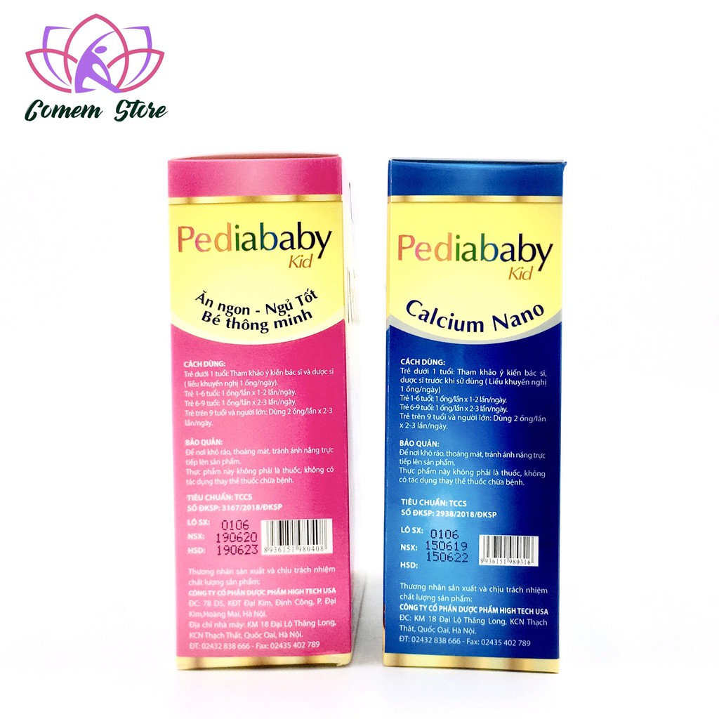 Pediababy kid gold bổ sung canxi, phát triển chiều cao