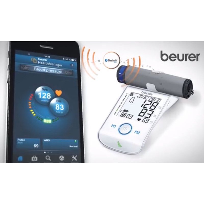 Máy đo huyết áp ,máy đo huyết áp bắp tay BEURER BM85 KẾT NỐI BLUETOOTH