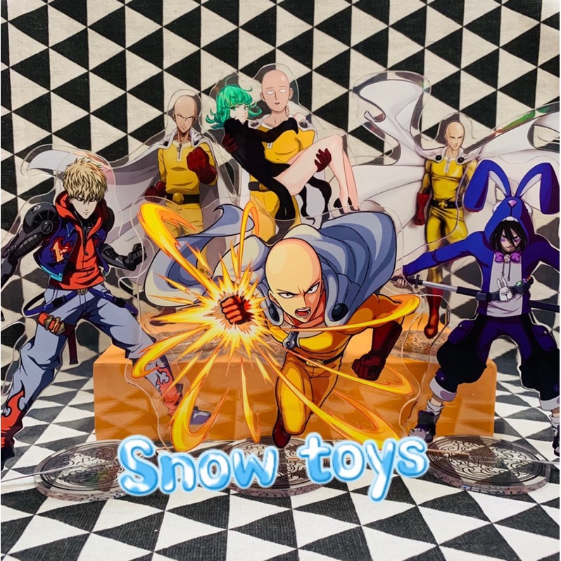 Mô Hình Tượng Standee Acrylic Mica 2 mặt - One Punch Man - Saitama Genos Tatsumaki Fubuki Garou Sonic siêu thanh Bang