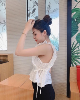 Áo Kiểu Bèo Thắt Nơ 2 Bên