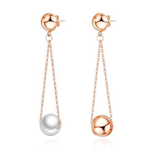 Bông Tai Trái Châu Tòn Ten Titan Ko Đen TT 2886