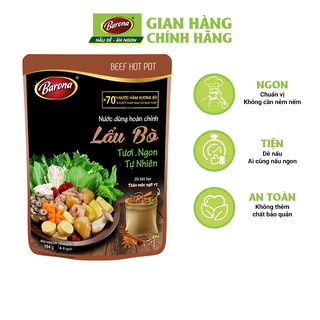 Mã BMBAU50 giảm đến 50K đơn 99K Nước Dùng Hoàn Chỉnh Barona - Lẩu Bò 164g