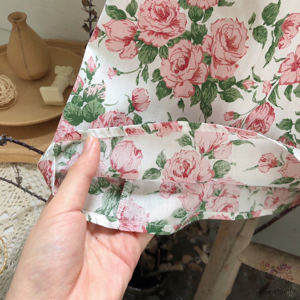 Đầm Hai Dây In Hoa Thời Trang Mùa Hè Cho Bé Gái