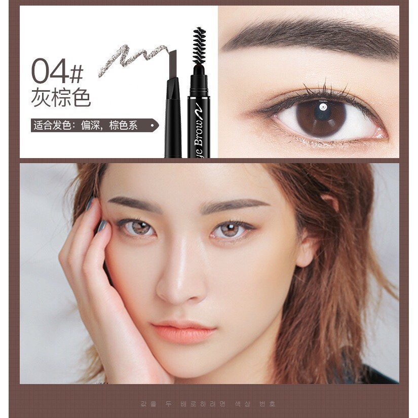 Chì kẻ mày 2 đầu Lameila Double Effect Eyebrow pencil 7 màu